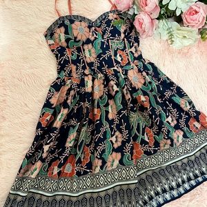 Band of Gypsies Boho Fit & Flare Mini Dress Floral